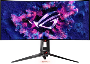Монитор Asus 34" ROG Swift PG34WCDM черный OLED LED 21:9 HDMI матовая HAS Piv 450cd 178гр/178гр 3440x1440 240Hz G-Sync FreeSync Premium DP 2K USB 8.4кг