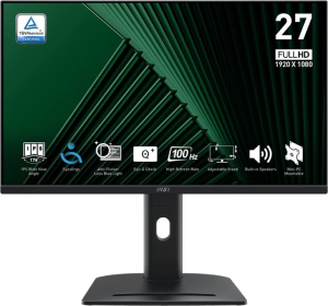Монитор MSI 27" Pro MP275PG черный IPS LED 1ms 16:9 HDMI M/M матовая HAS Piv 1000:1 300cd 178гр/178гр 1920x1080 100Hz VGA DP FHD 3.9кг