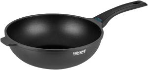 Сковорода ВОК (WOK) Rondell Weiser RDA-1557 круглая 28см покрытие: Xylan Plus ручка несъемная (без крышки) черный