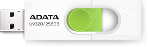Флеш Диск A-Data 256GB UV320 AUV320-256G-RWHGN USB3.2 белый/зеленый