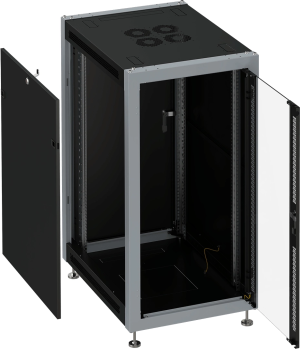Шкаф серверный Sysmatrix (SL 6822.912) напольный 22U 600x800мм пер.дв.стекл задн.дв.перфор. 800кг черный 650мм 59кг 1100мм IP20 металл