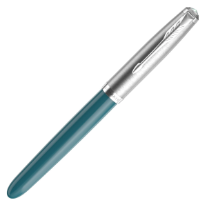 Ручка перьев. Parker 51 Core (2123506) Teal Blue CT F сталь нержавеющая подар.кор.