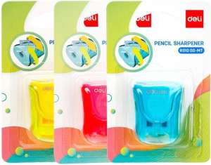 Точилка для карандашей ручная Deli ER01000-MT 1 отверстие пластик ассорти блистер