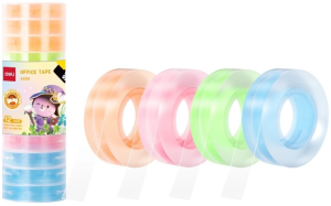 Клейкая лента канцелярская Deli EA689 ассорти шир.18мм дл.30м 38мкр (упак.:8шт)