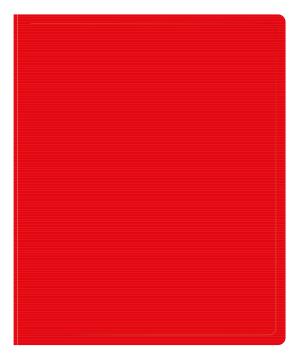 Папка на 2-х кольцах Бюрократ DeLuxe DL0740/2RED A4 пластик 0.7мм кор.32мм красный