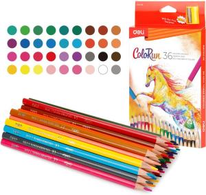 Карандаши цв. Deli EC132-36 ColoRun дерево 36цв. коробка/европод. (36шт)