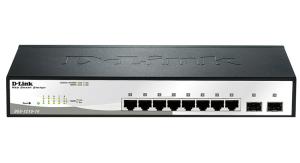 Коммутатор D-Link DGS-1210-10/F1A 8x1Гбит/с 2SFP управляемый