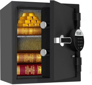 Сейф офисный Deli Obsidian ET581 огнестойкий встраиваемый 420x380x300мм электронный/ключевой