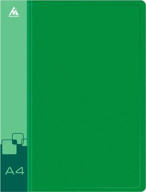 Папка метал.зажим Бюрократ -PZ07CGREEN A4 пластик 0.7мм внут.и торц.карм зеленый