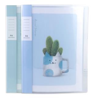 Папка с 30 прозр.вклад. Deli 72515 A4 полипропилен ассорти