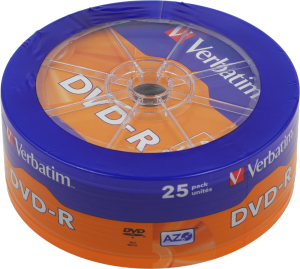 Диск DVD-R Verbatim 4.7Gb 16x wagon wheel (25шт) (43730)