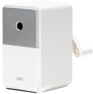 Точилка для карандашей механическая Deli 71160White 1 отверстие пластик белый