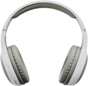Гарнитура накладные Digma BT-15 белый/серый беспроводные bluetooth оголовье (BT-15W)