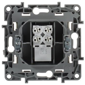 Розетка телеф. Legrand Etika 672340 скрыт. слоновая кость