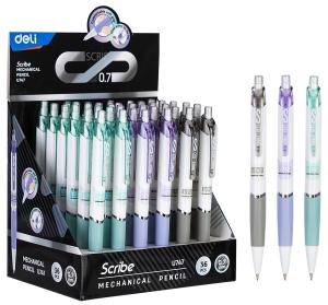 Карандаш мех. Deli EU747 0.7мм пластик