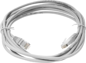 Патч-корд Lanmaster TWT-45-45-3.0-GY UTP RJ-45 вил.-вилка RJ-45 кат.5E 3м серый ПВХ (уп.:1шт)
