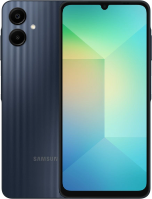 Смартфон Samsung SM-A065F Galaxy A06 64Gb 4Gb черный моноблок 3G 4G 2Sim 6.7" 720x1600 Android 14 50Mpix 802.11 a/b/g/n/ac GPS GSM900/1800 GSM1900 A-GPS microSD max1024Gb