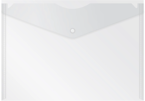 Конверт на кнопке Бюрократ -PK803TCLEAR A4 пластик 0.15мм прозрачный