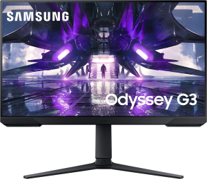 Монитор Samsung 27" Odyssey G3 S27AG320NI черный VA LED 1ms 16:9 HDMI полуматовая HAS Piv 3000:1 250cd 178гр/178гр 1920x1080 165Hz FreeSync Premium DP 4.8кг