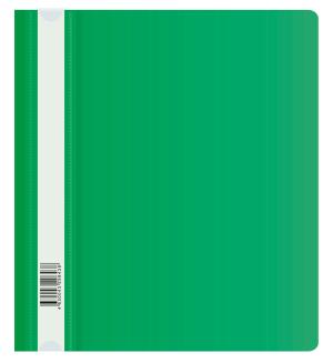 Папка-скоросшиватель Бюрократ Люкс -PSL20A5GRN A5 прозрач.верх.лист пластик зеленый 0.14/0.18