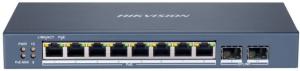Коммутатор Hikvision DS-3E1510P-SI 8x1Гбит/с 2SFP 8PoE+ 110W управляемый