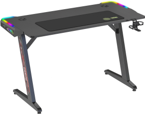 Стол игровой Cactus CS-GTZ-BK-RGB с подсветкой столешница ДСП черный каркас черный (CS-GTZ-BK-RGB)