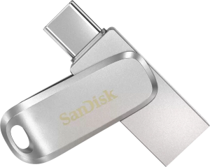Флеш Диск Sandisk 32GB Ultra Dual Drive Luxe SDDDC4-032G-G46 USB3.0 серебристый