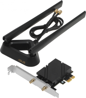 Сетевой адаптер Wi-Fi + Bluetooth Asus PCE-BE92BT BE9400 PCI Express (ант.внеш.несъем.) 2ант.