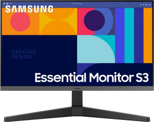 Монитор Samsung 24" Essential S3 S24C330GAI черный IPS LED 1ms 16:9 HDMI полуматовая 250cd 178гр/178гр 1920x1080 100Hz FreeSync DP WQ USB 2.9кг