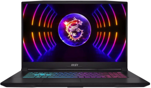 Ноутбук MSI Katana 17 B13UCX-1428XRU Core i5 13420H 16Gb SSD512Gb NVIDIA GeForce RTX 2050 4Gb 17.3" IPS FHD (1920x1080) без ОС black WiFi BT Cam (9S7-17L541-1428)