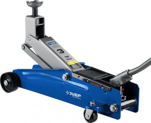 Домкрат Зубр Профессионал T77 подкатной гидравлический синий (43055-3)