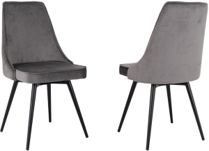 Стул для дома Бюрократ CH-K4_SP_2 с повор.мех. комплект 2шт т.серый Holland 18 металл черный на ножках (CH-K4_1/SP/HL18_2)