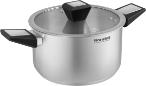 Кастрюля Rondell Blitz RDS-1890 5.2л. d=24см (с крышкой) стальной