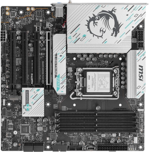 Материнская плата MSI B860M GAMING PLUS WIFI Soc-1851 Intel B860 4xDDR5 mATX AC`97 8ch(7.1) 5Gigabit RAID+HDMI+DP