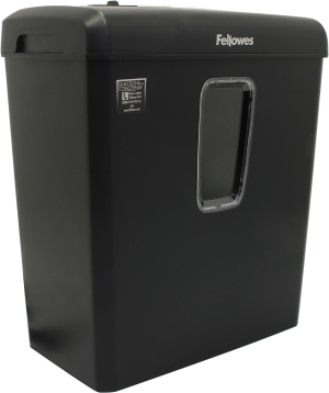 Шредер Fellowes PowerShred Р-30С черный (секр.P-4) фрагменты 6лист. 15лтр. скрепки скобы пл.карты