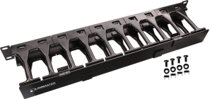 Кабельный органайзер горизонтальный Lanmaster LAN-ORG-PF/S-2U односторонний пальцы 2U шир.:19"