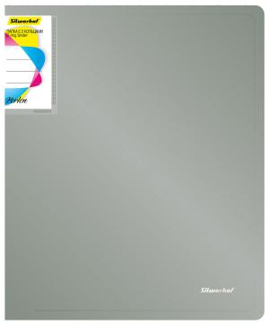 Папка на 2-х кольцах Silwerhof Perlen 271957-77 A4 1мм кор.38мм внутр. с вставкой серебристый металлик