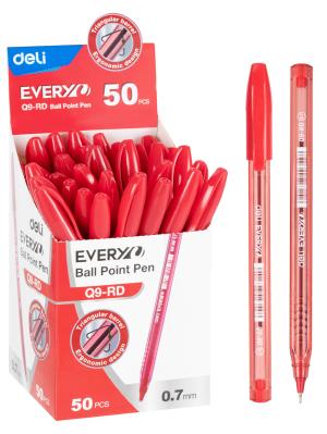 Ручка шариков. Deli EQ9-RD красный d=0.7мм красн. черн.
