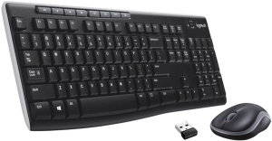 Клавиатура + мышь Logitech MK270 клав:черный мышь:черный USB беспроводная Multimedia (920-003381)