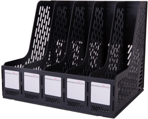 Лоток вертикальный Deli E9838black для бумаг 365x380x30мм черный