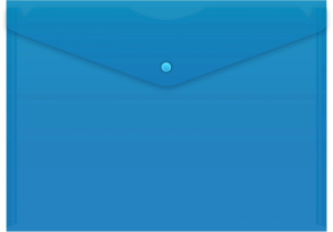 Конверт на кнопке Бюрократ -PK803TBLU A4 пластик 0.15мм синий