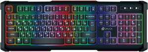 Клавиатура Оклик 717G BLACK DEATH черный/оранжевый USB Multimedia for gamer LED (476395)