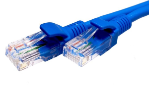 Патч-корд Suprlan 10-0147 UTP RJ-45 вил.-вилка RJ-45 кат.5E 1м синий LSZH 26AWG