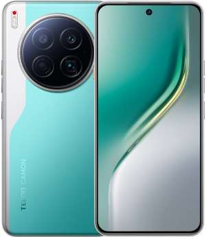 Смартфон Tecno Camon 40 Premier 5G 256Gb 12Gb зеленый моноблок 3G 4G 2Sim 6.67" 1260x2800 Android 15 50Mpix 802.11 a/b/g/n/ac/ax NFC GPS GSM900/1800 GSM1900 Protect FM