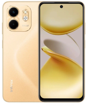 Смартфон Infinix X6532 Smart 9 128Gb 3Gb золотой моноблок 3G 4G 2Sim 6.7" 720x1600 Android 14 13Mpix 802.11 a/b/g/n/ac GPS GSM900/1800 GSM1900 Protect FM A-GPS microSD max2048Gb