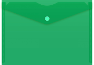Конверт на кнопке Бюрократ -PK804A5GRN A5 пластик 0.18мм зеленый