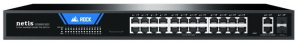 Коммутатор Netis ST228GPR-2G2S (L2) 26x1Гбит/с 2SFP 24PoE 375W настраиваемый