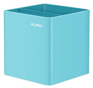 Подставка Deli ENS011blue Nusign 2отд. для письменных принадлежностей 84х84х86мм синий пластик