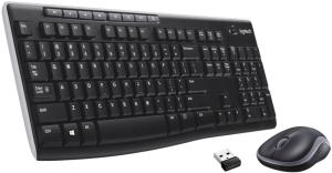 Клавиатура + мышь Logitech MK270 клав:черный мышь:черный USB беспроводная Multimedia (920-004518)