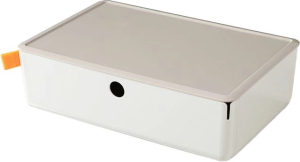 Короб для хранения Deli XDM30grey 1 выдвижной ящик серый пластик